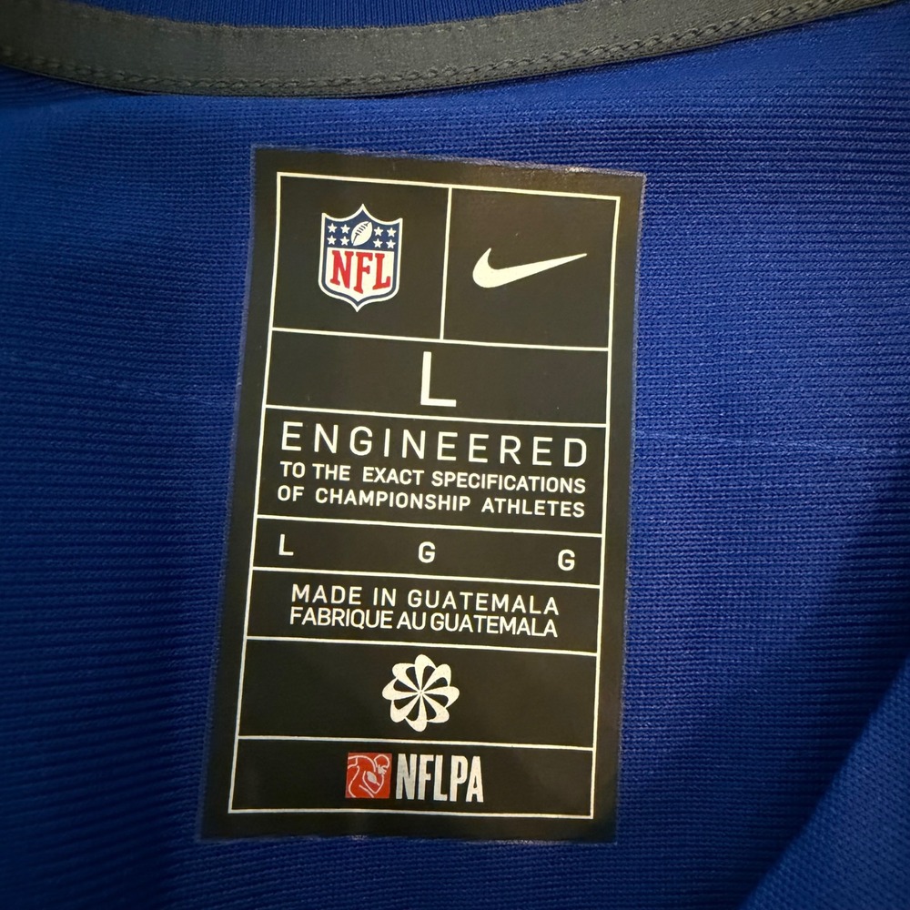 Nike New York Giants Russell Wilson 3 Women Jersey Blue Large NFL Game Day NWOT - Picture 2 of 12